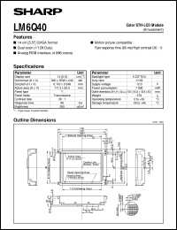 LM64Q40 datasheet: Color STN-LCD module LM64Q40