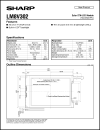 LM8V302 datasheet: Color STN-LCD module LM8V302