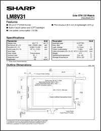 LM8V31 datasheet: Color STN-LCD module LM8V31