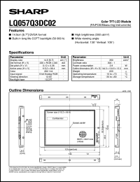 LQ057Q3DC02 datasheet: Color TFT-LCD module LQ057Q3DC02