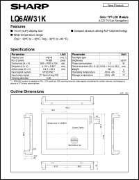 LQ64AW31K datasheet: Color TFT-LCD module LQ64AW31K