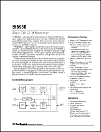 BT8960EPF datasheet: Single-chip 2BIQ transceiver BT8960EPF