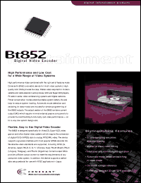 BT852 datasheet: Digital video encoder BT852