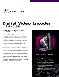 BT860 datasheet: Digital video encoder BT860