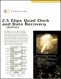 CX20464 datasheet: 2.5 gbps quad clock CX20464