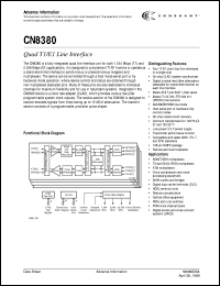 CN8380EPF datasheet: Quad T1/E1 line interface CN8380EPF