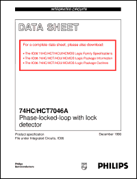 74HCT7046AU datasheet: Phase-locked-loop with lock detector 74HCT7046AU