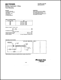 1N5186 datasheet: Fast Rectifier (100-500ns) 1N5186