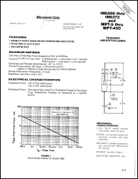 1N6358 datasheet: Transient Voltage Suppressor 1N6358