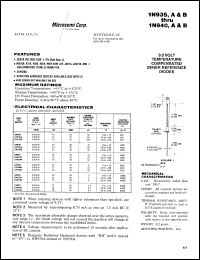 1N938A datasheet: 0TC Reference Voltage Zener 1N938A
