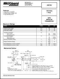 2N3700 datasheet: NPN Transistor 2N3700