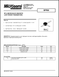 BFR90 datasheet: RF NPN Transistor BFR90