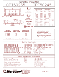 CPT50235 datasheet: Schottky Rectifier CPT50235