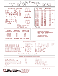 FST16040 datasheet: Schottky Rectifier FST16040