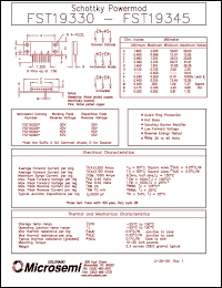 FST19335 datasheet: Schottky Rectifier FST19335