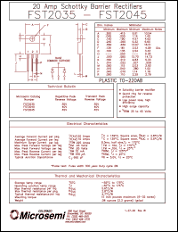 FST2035 datasheet: Schottky Rectifier FST2035