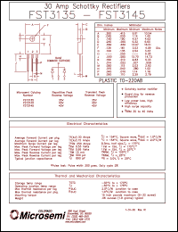 FST3135 datasheet: Schottky Rectifier FST3135