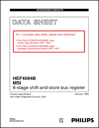 HEC4094BT datasheet: 8-stage shift-and-store bus register HEC4094BT