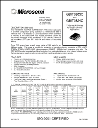 GBIT0805C datasheet: Transient Voltage Suppressor GBIT0805C