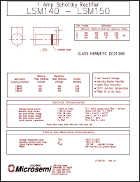 LSM145MELF datasheet: Schottky Rectifier LSM145MELF