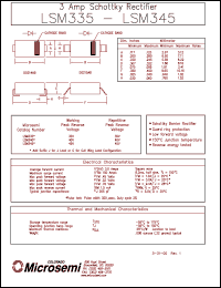 LSM345G datasheet: Schottky Rectifier LSM345G