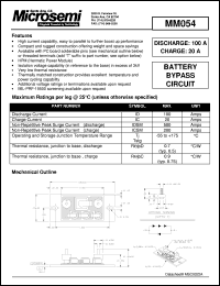 MM054 datasheet: Battery Bypass Circuit MM054