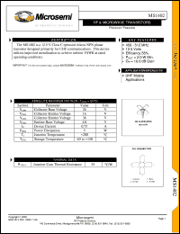 MS1402 datasheet: RF NPN Transistor MS1402