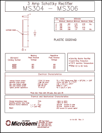 MS305 datasheet: Schottky Rectifier MS305