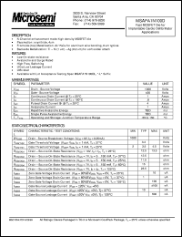 MSAFA1N100D datasheet: N Channel MOSFET MSAFA1N100D