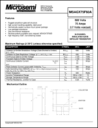 MSAGX75F60A datasheet: Insulated Gate Bipolar Transistor MSAGX75F60A