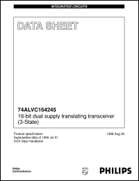74ALVC164245DL datasheet: 16-bit dual supply translating transceiver (3-State) 74ALVC164245DL