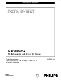 74ALVC16835DGG datasheet: 18-bit registered driver (3-State) 74ALVC16835DGG