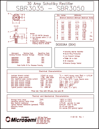 SBR3040 datasheet: Schottky Rectifier SBR3040