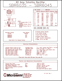 SBR6035 datasheet: Schottky Rectifier SBR6035