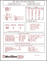 SBR8050 datasheet: Schottky Rectifier SBR8050