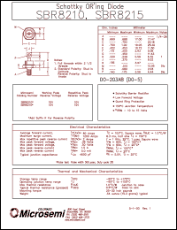 SBR8210 datasheet: Schottky Rectifier SBR8210