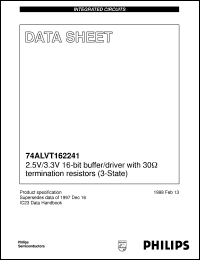 74ALVT162241DL datasheet: 2.5V/3.3V 16-bit buffer/driver with 30 termination resistors (3-State) 74ALVT162241DL