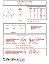 SBT3060 datasheet: Schottky Rectifier SBT3060