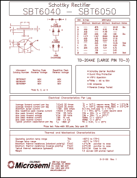 SBT6040 datasheet: Schottky Rectifier SBT6040