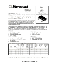 SL03 datasheet: Transient Voltage Suppressor SL03