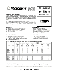 SM1603 datasheet: Transient Voltage Suppressor SM1603