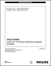 74ALVT16652DL datasheet: 2.5V/3.3V 16-bit bus transceiver/register (3-State) 74ALVT16652DL