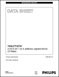 74ALVT16731DL datasheet: 2.5V/3.3V 1-to-4 address register/driver (3-State) 74ALVT16731DL