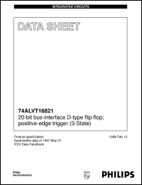 74ALVT16821DL datasheet: 20-bit bus-interface D-type flip-flop; positive-edge trigger (3-State) 74ALVT16821DL