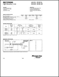 UES1302 datasheet: Ultra Fast Rectifier (less than 100ns) UES1302