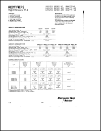UES701 datasheet: Ultra Fast Rectifier (less than 100ns) UES701