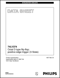 74LV374N datasheet: Octal D-type flip-flop; positive edge-trigger (3-State) 74LV374N