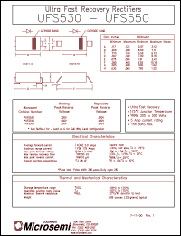 UFS540G datasheet: Ultra Fast Rectifier (less than 100ns) UFS540G