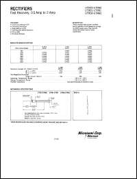 UTR60 datasheet: Fast Rectifier (100-500ns) UTR60