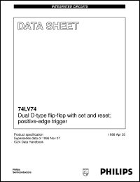 74LV74D datasheet: Dual D-type flip-flop with set and reset; positive-edge trigger 74LV74D